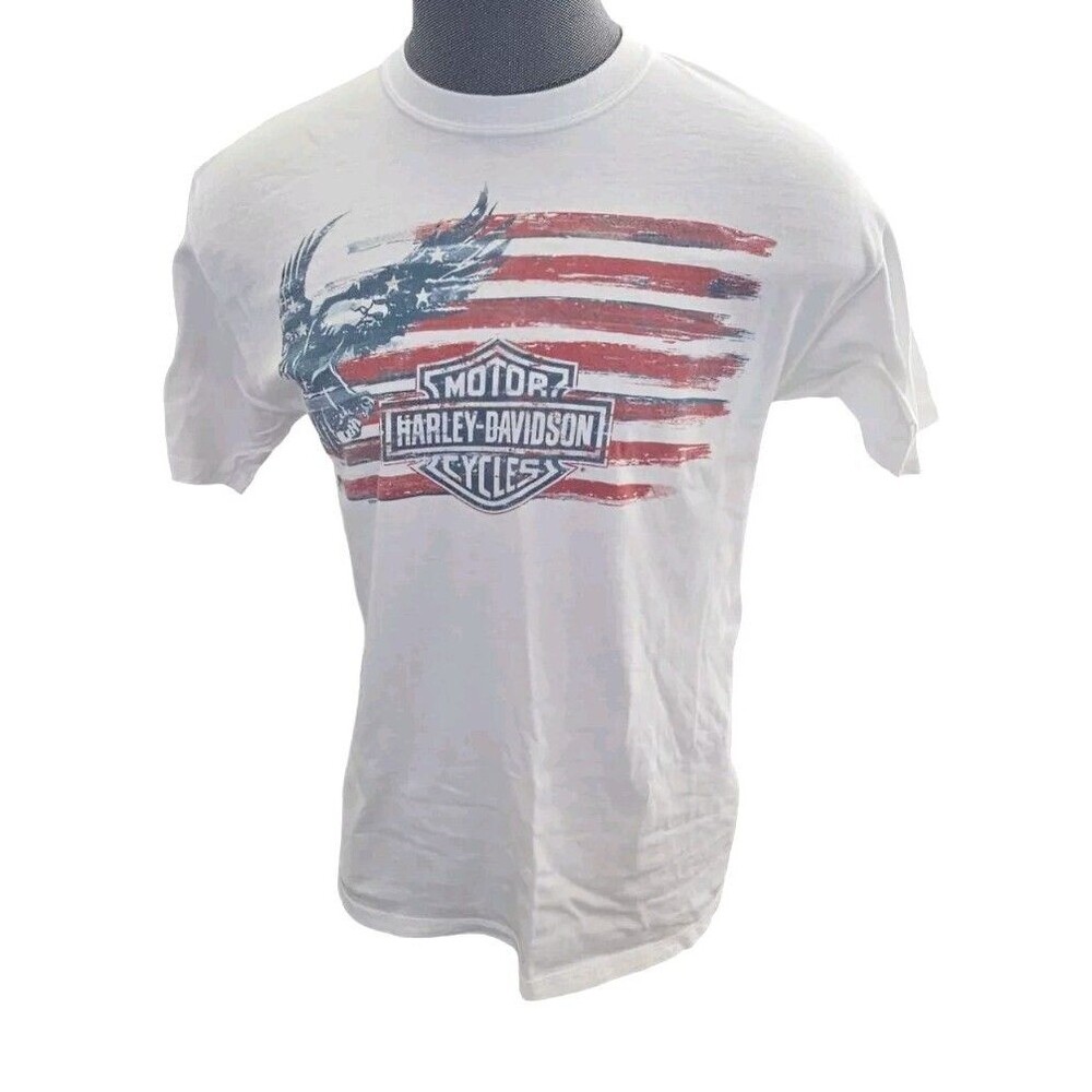 Harley-Davidson 2014 Three Rivers Pittsburgh American Flag T-Shirt SZ L